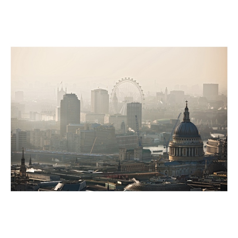 Popular Landmarks: London Realistic Foggy Poster – Removable Adhesive Decal