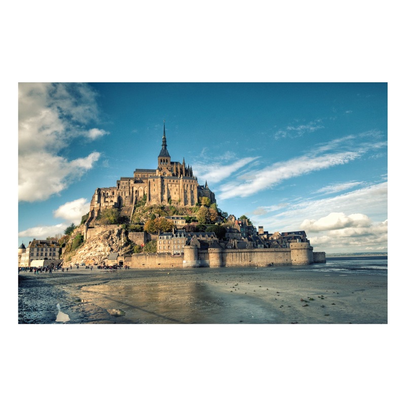 Popular Landmarks: Mont Saint-Michel Realistic Poster – Removable Adhesive Decal