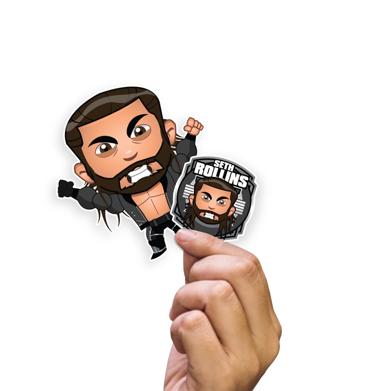 Seth Rollins – 5 Minis (Mixed Sizes) – Official WWE – Reusable Vinyl Decals