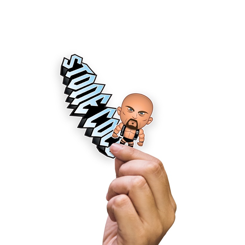 Stone Cold – 5 Minis (Mixed Sizes) – Official WWE – Reusable Vinyl Decals