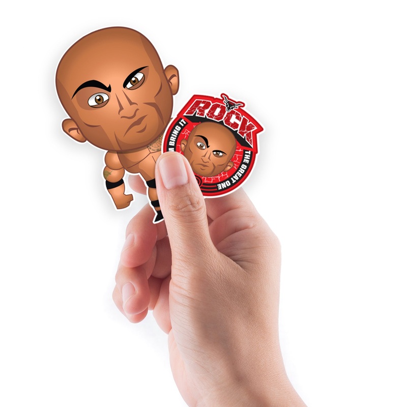 The Rock – 5 Minis (Mixed Sizes) – Official WWE – Reusable Vinyl Decals