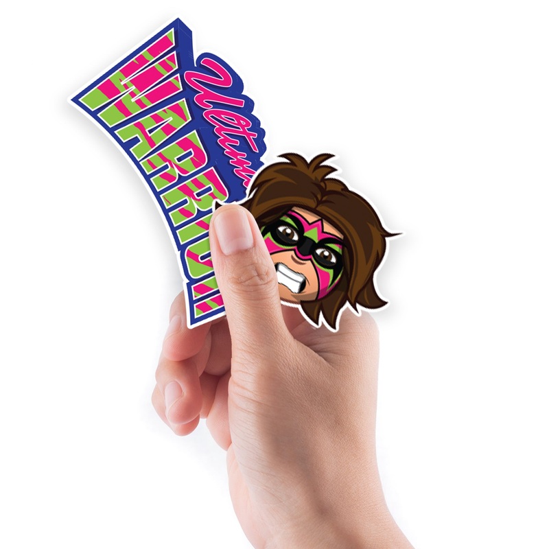 Ultimate Warrior – 5 Minis (Mixed Sizes) – Official WWE – Reusable Vinyl Decals