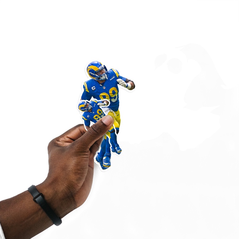 Aaron Donald – 5 Player Minis (Mixed Sizes) – Official NFL – Los Angeles Rams – Reusable Vinyl Decals