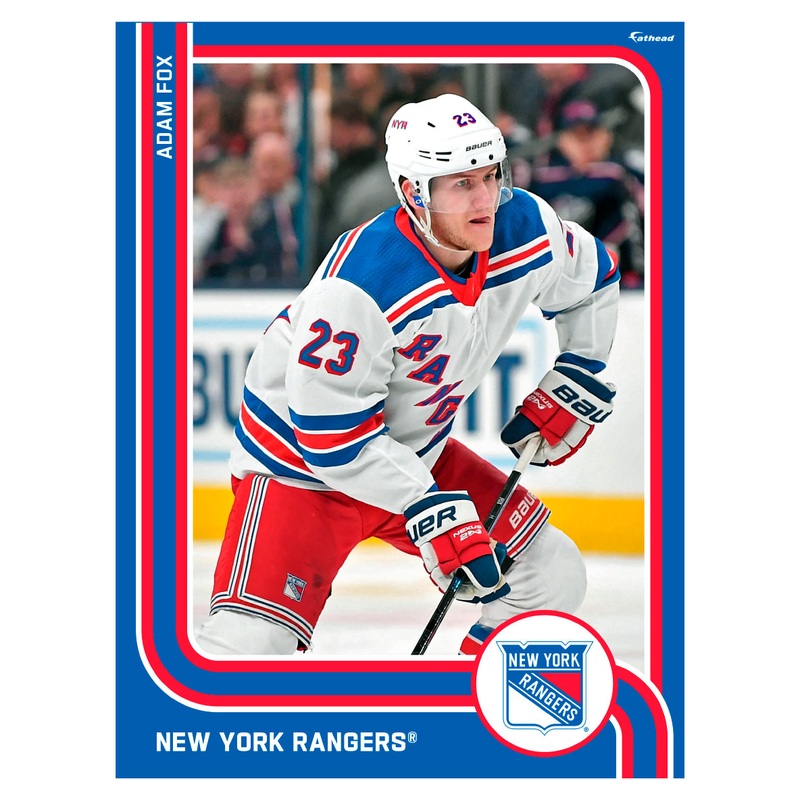Adam Fox – Peel & Stick Poster – Official NHL – New York Rangers – Reusable Vinyl Wall Decal