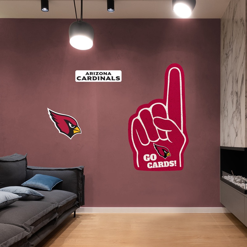 Arizona Cardinals – RealBig Foam Finger Collection – Official NFL – Arizona Cardinals – Reusable Vinyl Wall Decals