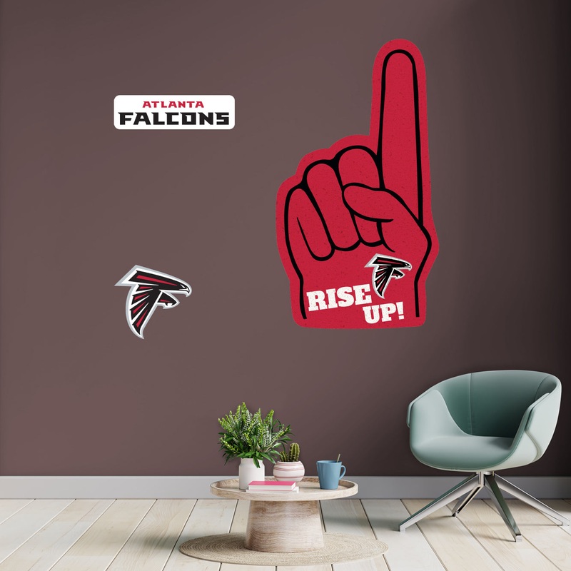 Atlanta Falcons – RealBig Foam Finger Collection – Official NFL – Reusable Vinyl Wall Decals
