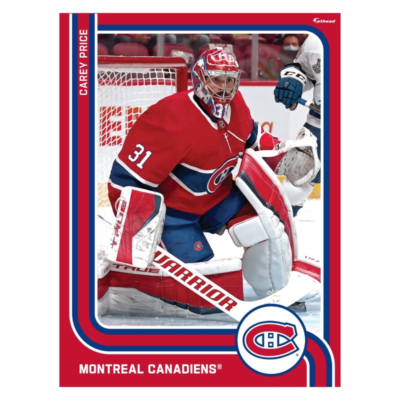Carey Price – Peel & Stick Poster – Official NHL – Montreal Canadiens – Reusable Vinyl Wall Decal