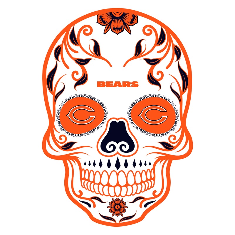 Chicago Bears – Sugar Skull Logo – Outdoor Wall Decals – Official NFL – Scratch Resistant Alumigraphics Smooth