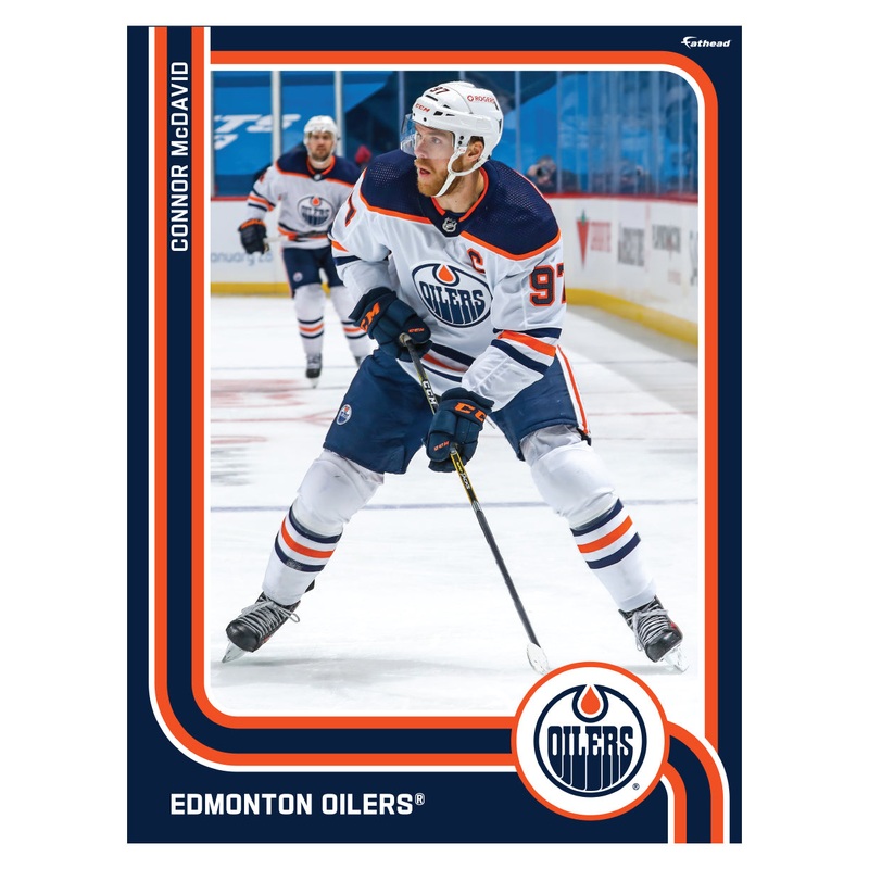 Connor McDavid – Peel & Stick Poster – Official NHL – Edmonton Oilers – Reusable Vinyl Wall Decal