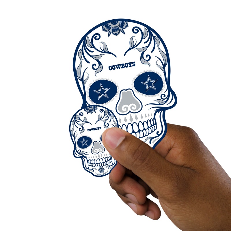 Dallas Cowboys – 5 Skull Minis (Mixed Sizes) – Official NFL – Reusable Vinyl Decals