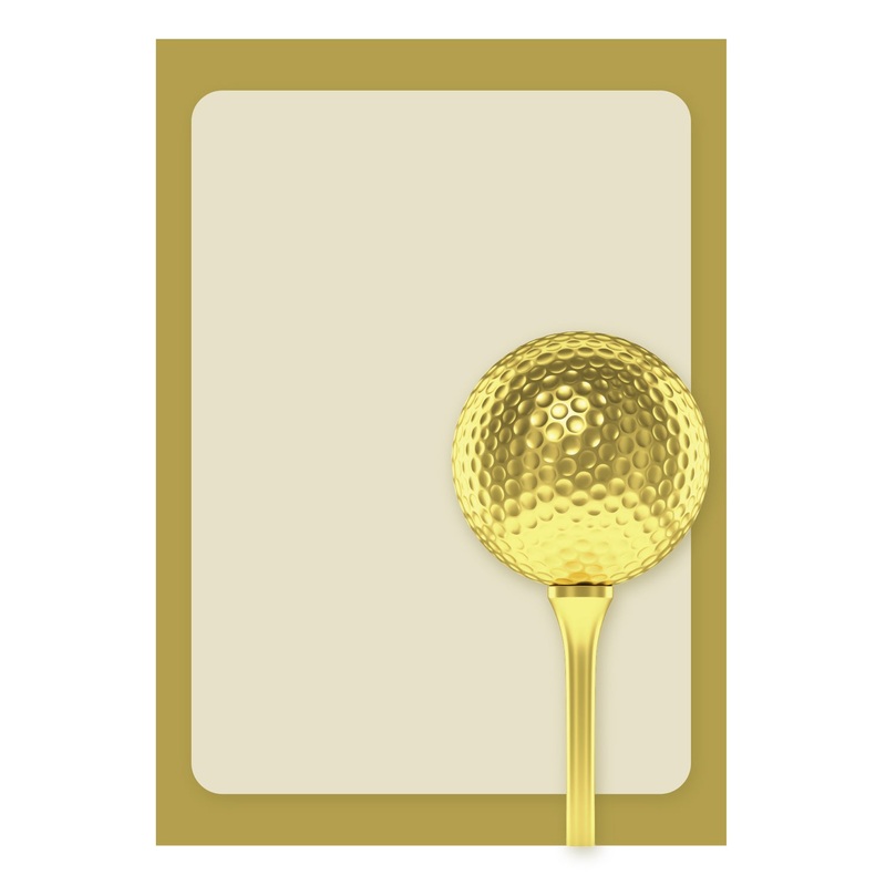 Golf: Golden Dry Erase – Removable Adhesive Decal