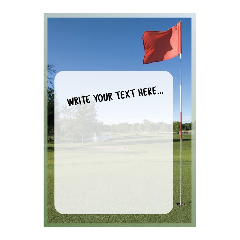 Golf: Red Flag Dry Erase – Removable Adhesive Decal