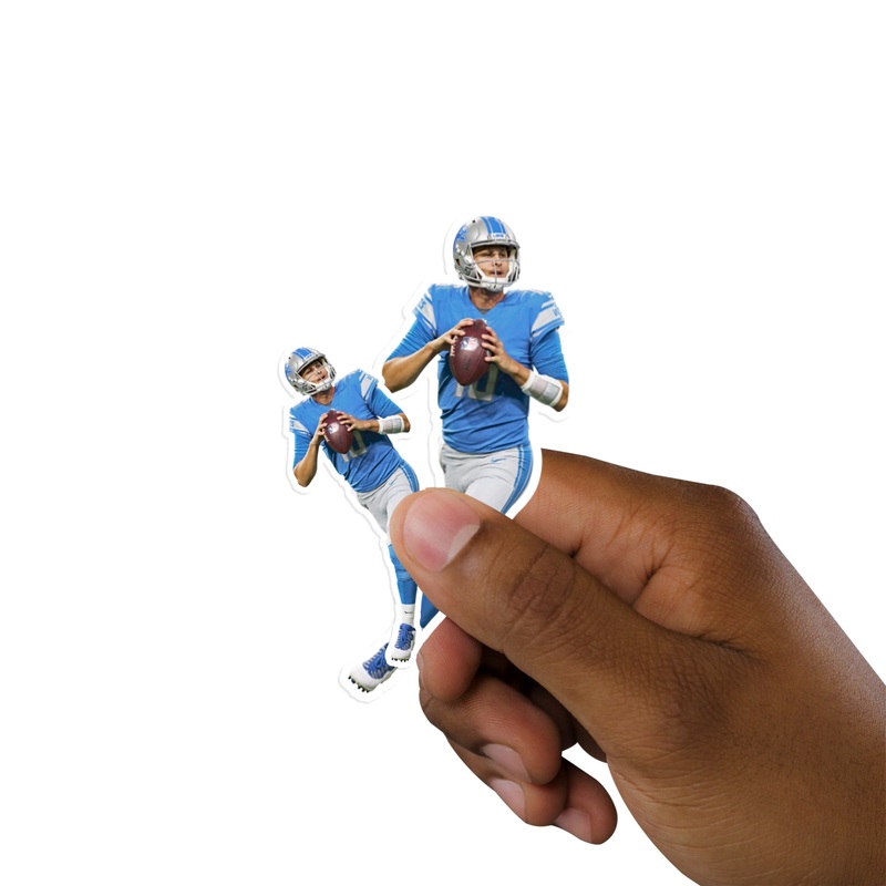 Jared Goff – 5 Player Minis (Mixed Sizes) – Official NFL – Detroit Lions – Reusable Vinyl Decals