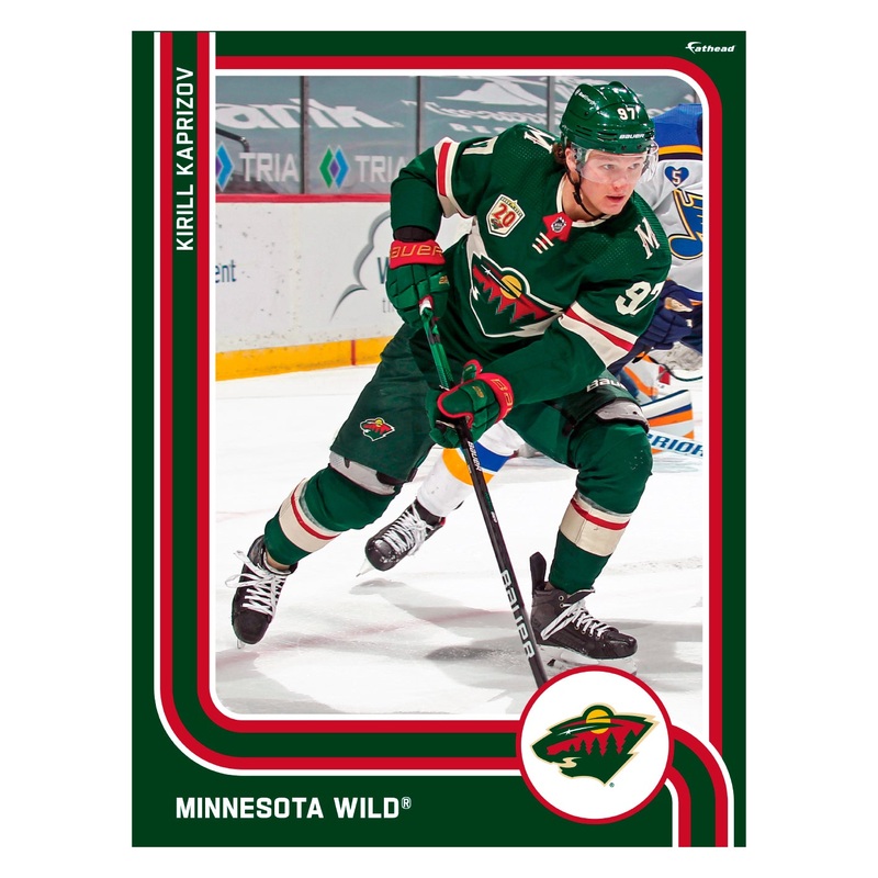 Kirill Kaprizov – Peel & Stick Poster – Official NHL – Minnesota Wild – Reusable Vinyl Wall Decal