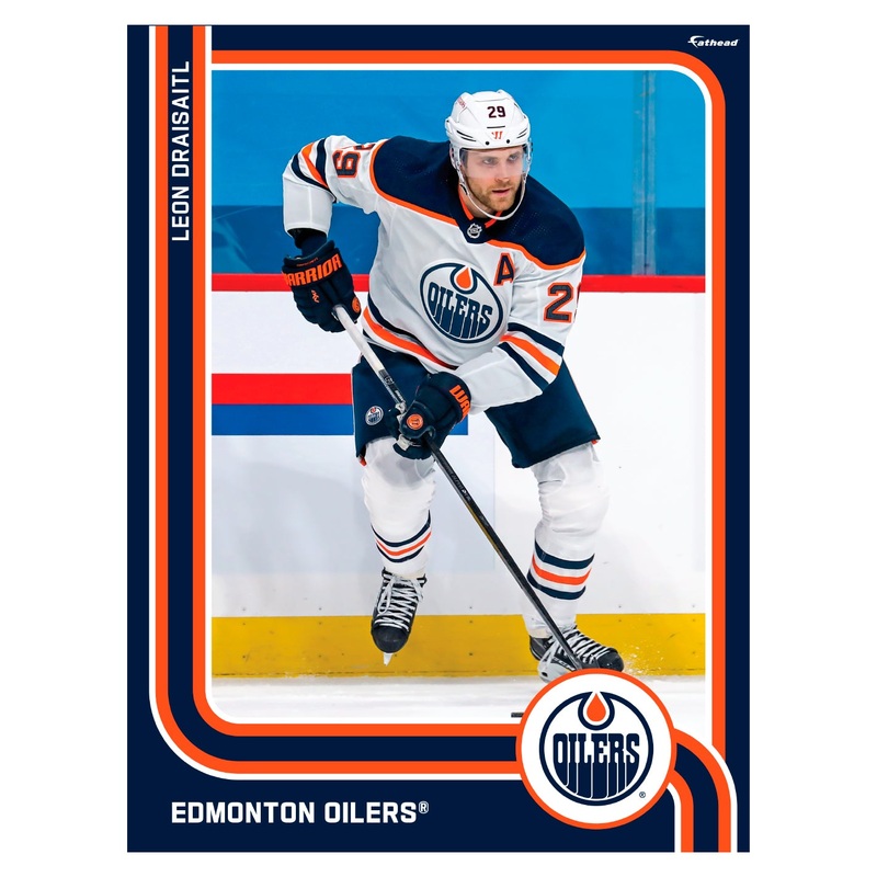 Leon Draisaitl – Peel & Stick Poster – Official NHL – Edmonton Oilers – Reusable Vinyl Wall Decal