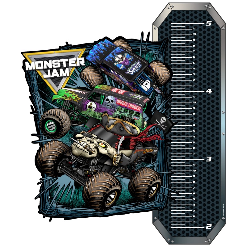 Monster Jam – Growth Chart – Official Monster Jam – Reusable Vinyl Wall Decal #1