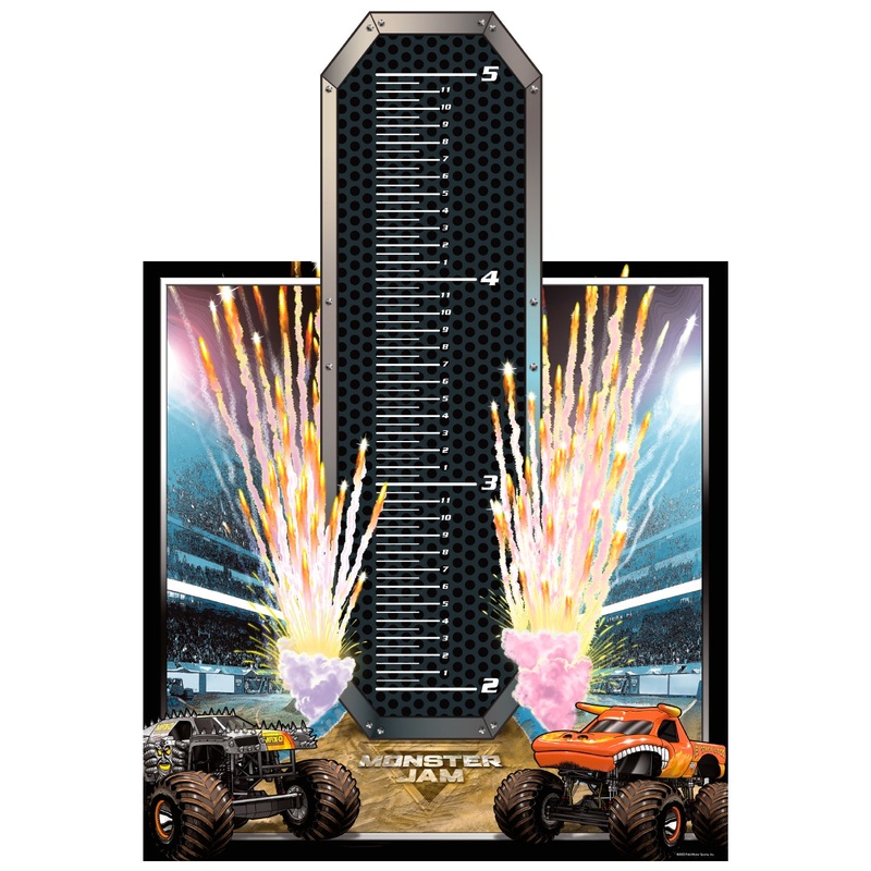 Monster Jam Stadium – Growth Chart – Official Monster Jam – Reusable Vinyl Wall Decal