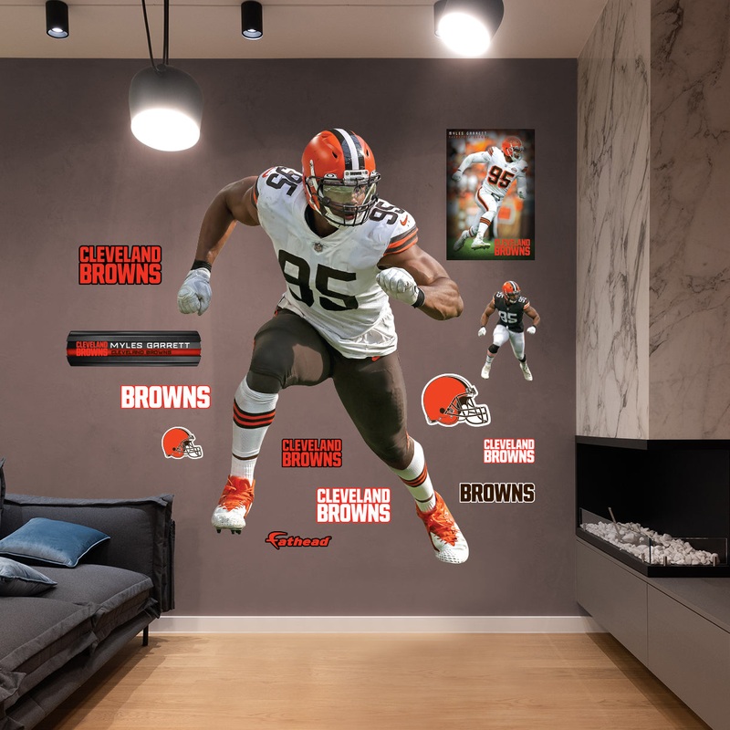 Myles Garrett – RealBig Collection – Official NFL – Cleveland Browns – Reusable Vinyl Wall Decals #1
