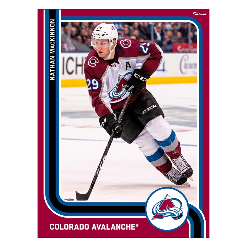 Nathan MacKinnon – Peel & Stick Poster – Official NHL – Colorado Avalanche – Reusable Vinyl Wall Decal