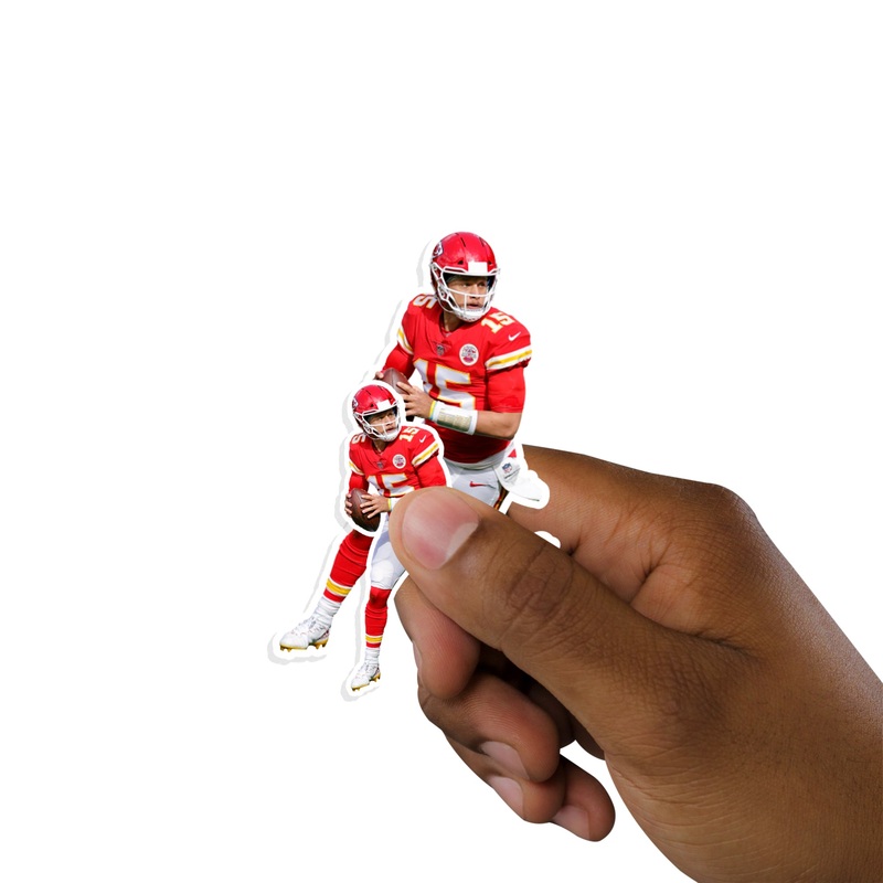 Patrick Mahomes II – 5 Player Minis (Mixed Sizes) – Official NFL – Kansas City Chiefs – Reusable Vinyl Decals