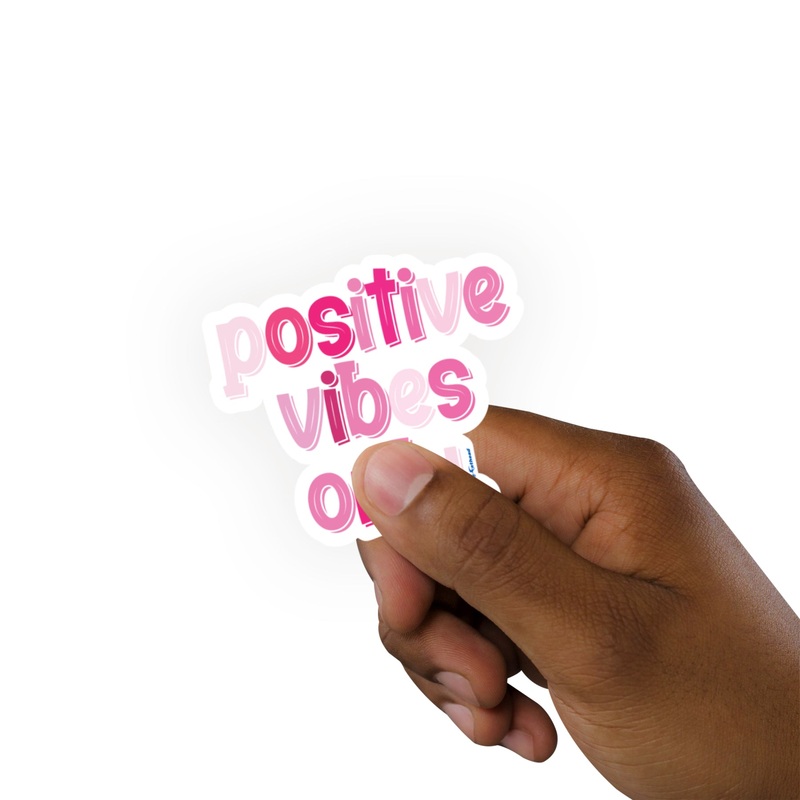 Sheet of 3 -Positivity: Positive Vibes Only Minis – Removable Adhesive Decal