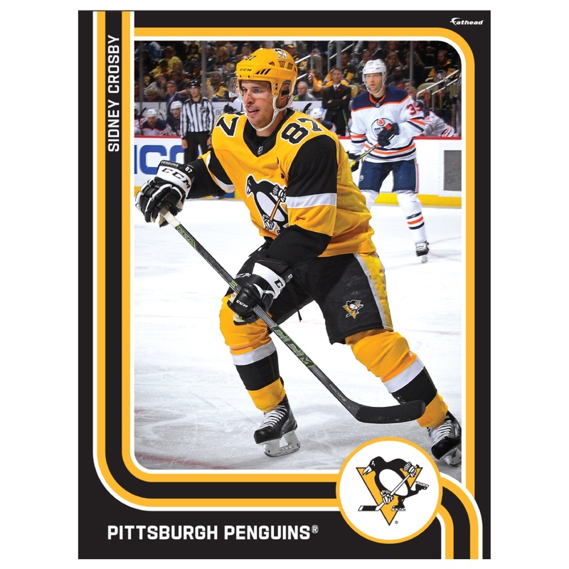 Sidney Crosby – Peel & Stick Poster – Official NHL – Pittsburgh Penguins – Reusable Vinyl Wall Decal