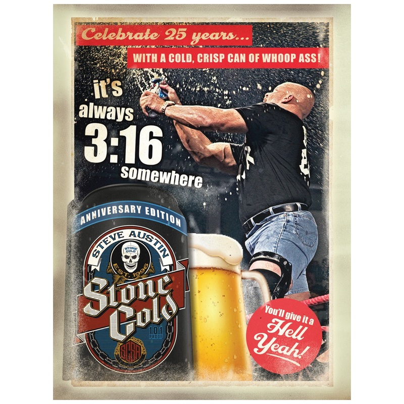 Stone Cold Steve Austin – Peel & Stick Poster – Official WWE – Reusable Vinyl Wall Decal #2