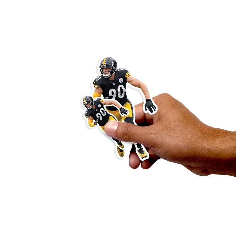 T.J. Watt – 5 Player Minis (Mixed Sizes) – Official NFL – Pittsburgh Steelers – Reusable Vinyl Decals