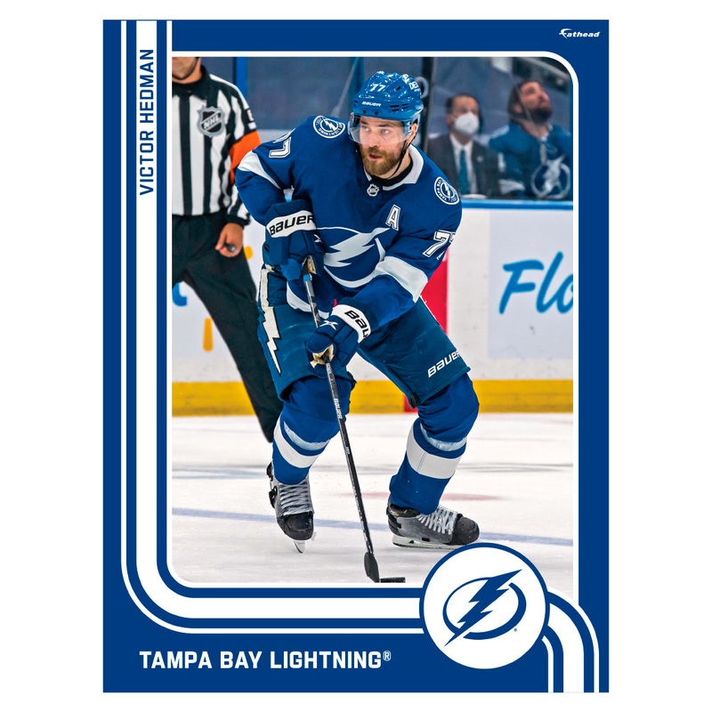 Victor Hedman – Peel & Stick Poster – Official NHL – Tampa Bay Lightning – Reusable Vinyl Wall Decal