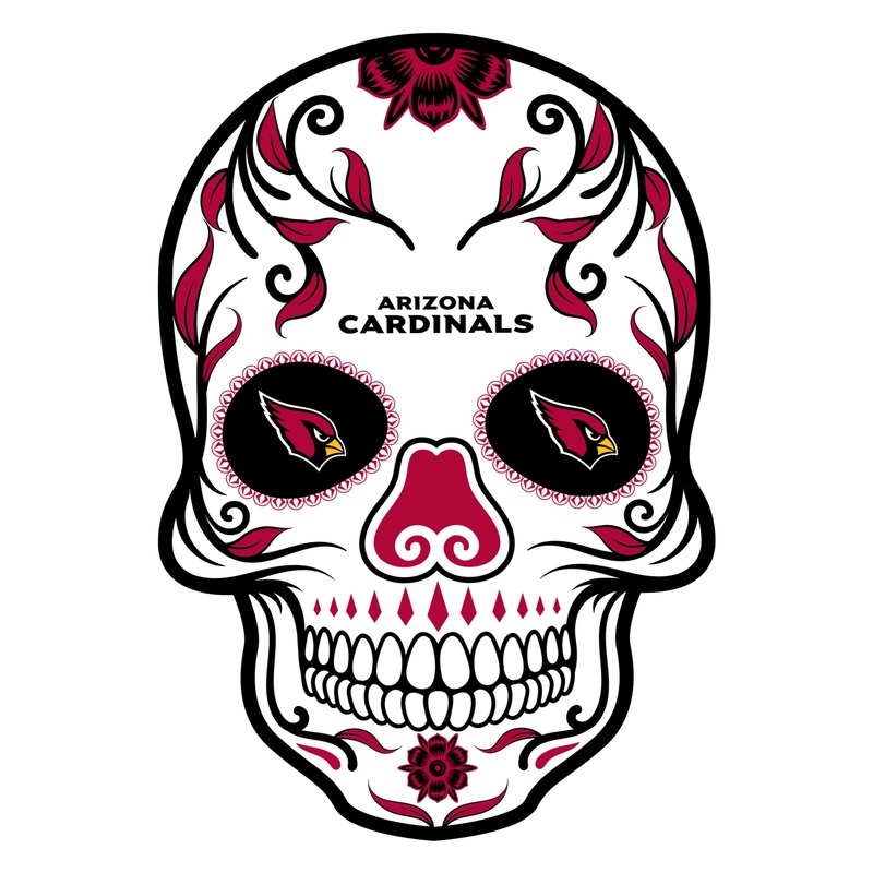 Arizona Cardinals – Sugar Skull Logo – Outdoor Floor Decal – Official NFL – Scratch Resistant Alumigraphics Grip