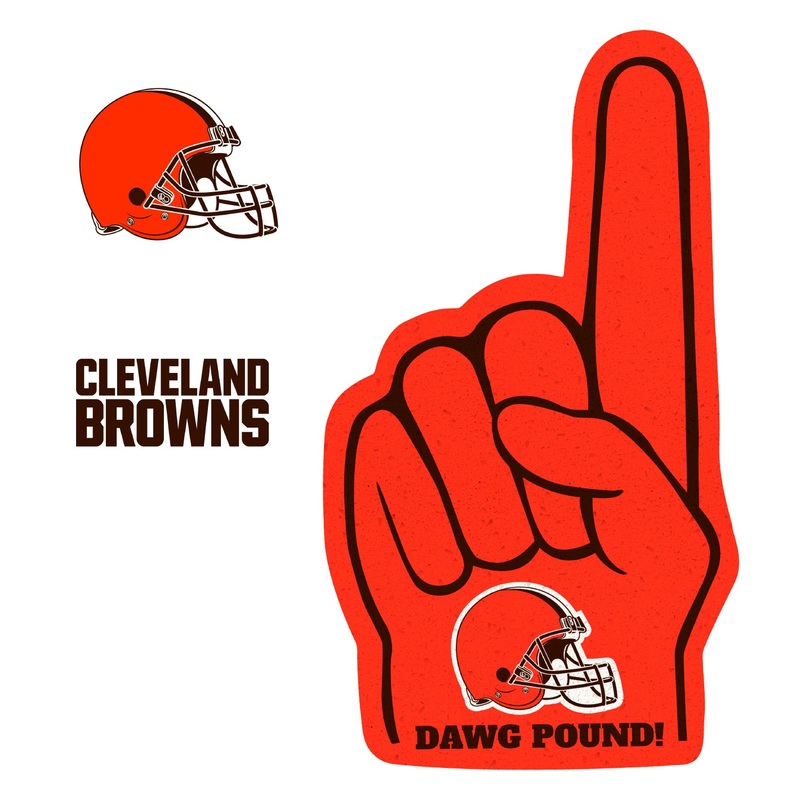 Cleveland Browns – RealBig Foam Finger Collection – Official NFL – Reusable Vinyl Wall Decals
