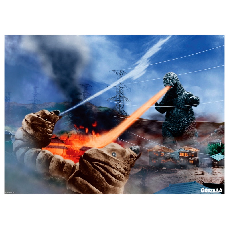 Godzilla 1964 – Mothra v Godzilla Movie Scene – Peel & Stick Poster – Official Toho – Godzilla – Reusable Vinyl Wall Decal