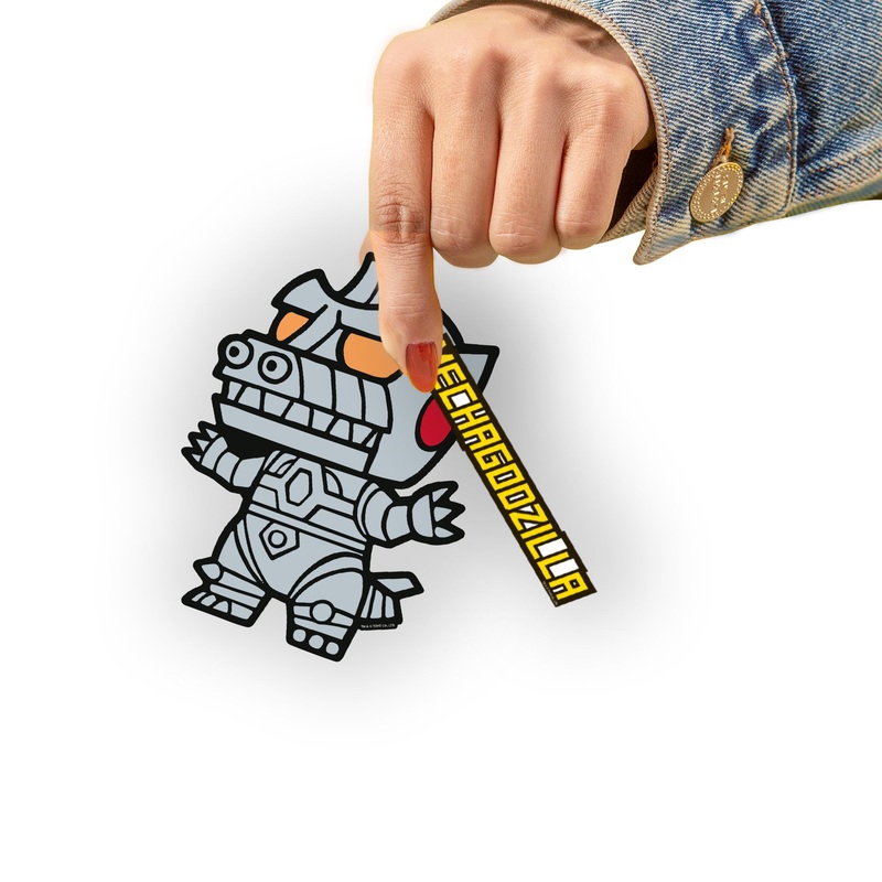 Godzilla – 5 Deformed Minis (Mixed Sizes) – Official Toho – Mechagodzilla – Reusable Vinyl Decals