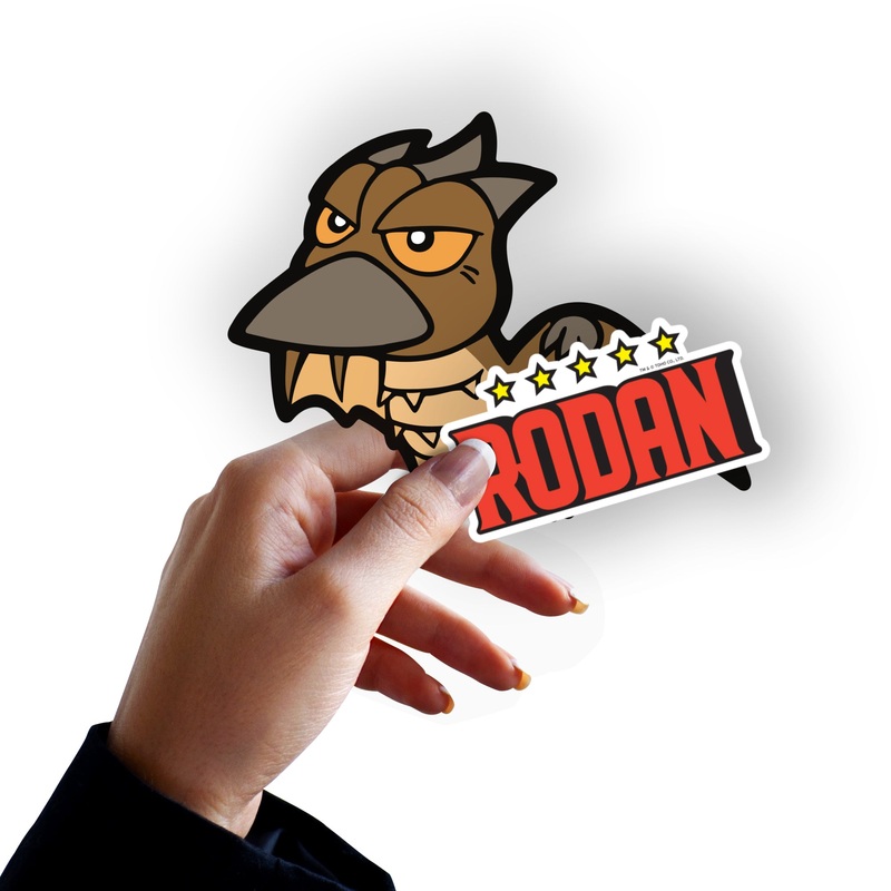 Godzilla – 5 Deformed Minis (Mixed Sizes) – Official Toho – Rodan – Reusable Vinyl Decals