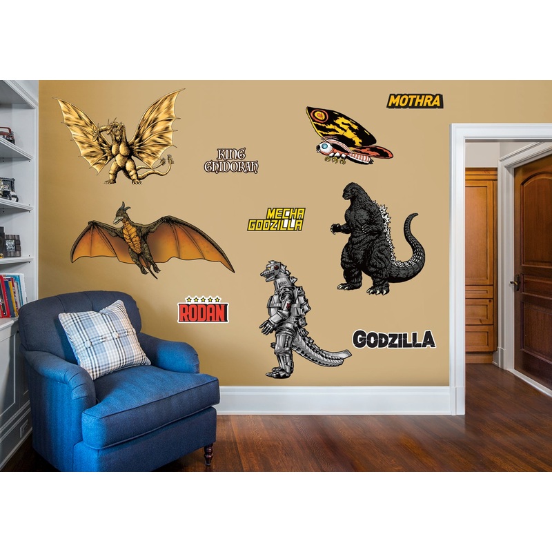Godzilla & Monsters – RealBig Collection – Official Toho – Reusable Vinyl Wall Decals