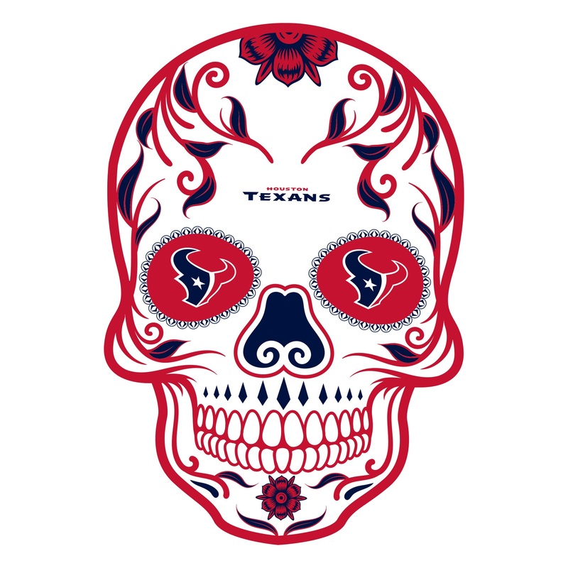 Houston Texans – Sugar Skull Logo – Outdoor Floor Decal – Official NFL – Scratch Resistant Alumigraphics Grip