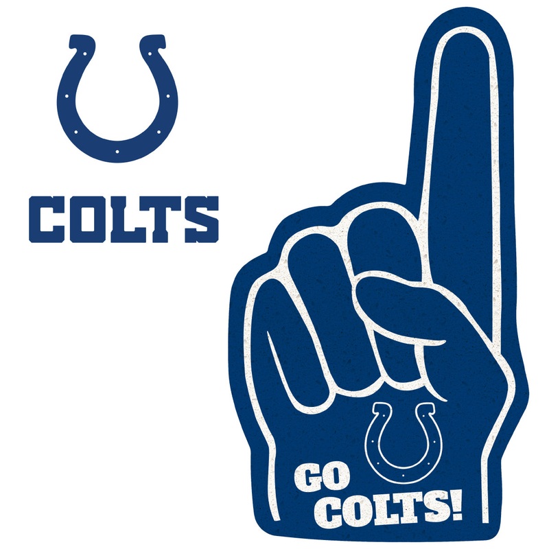Indianapolis Colts – RealBig Foam Finger Collection – Official NFL – Reusable Vinyl Wall Decals