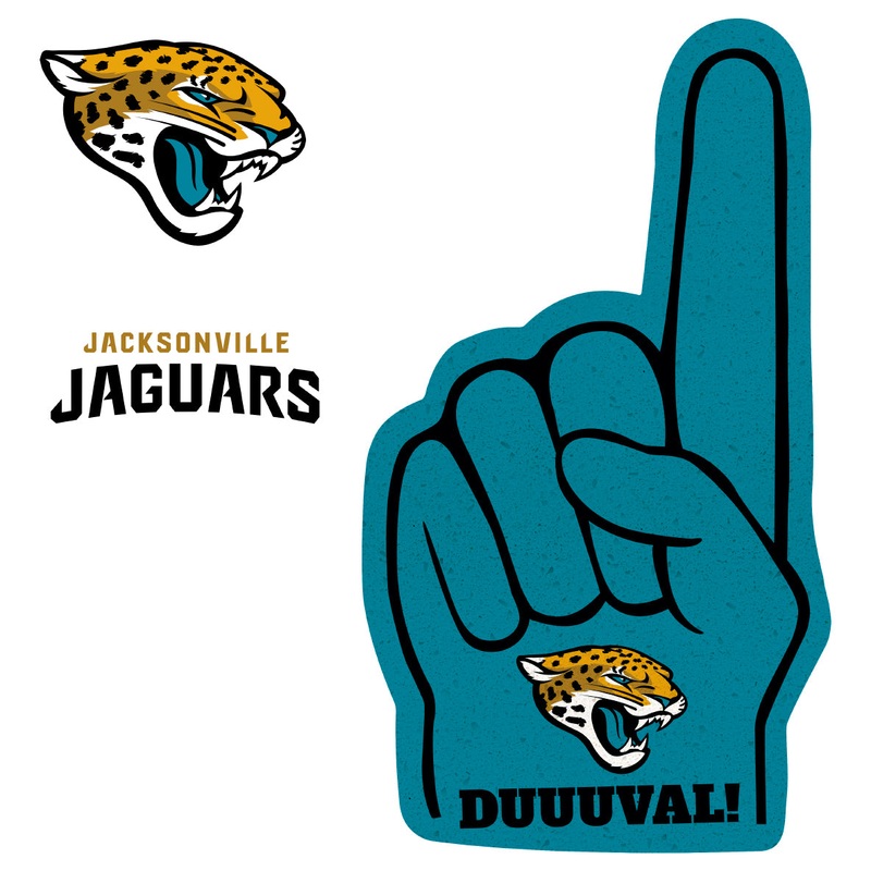 Jacksonville Jaguars – RealBig Foam Finger Collection – Official NFL – Reusable Vinyl Wall Decals