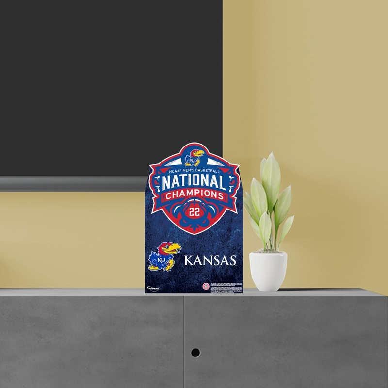 Kansas Jayhawks 2022 Basketball Champions Logo – Mini Stand Out – Official NCAA – Cardstock Cutout