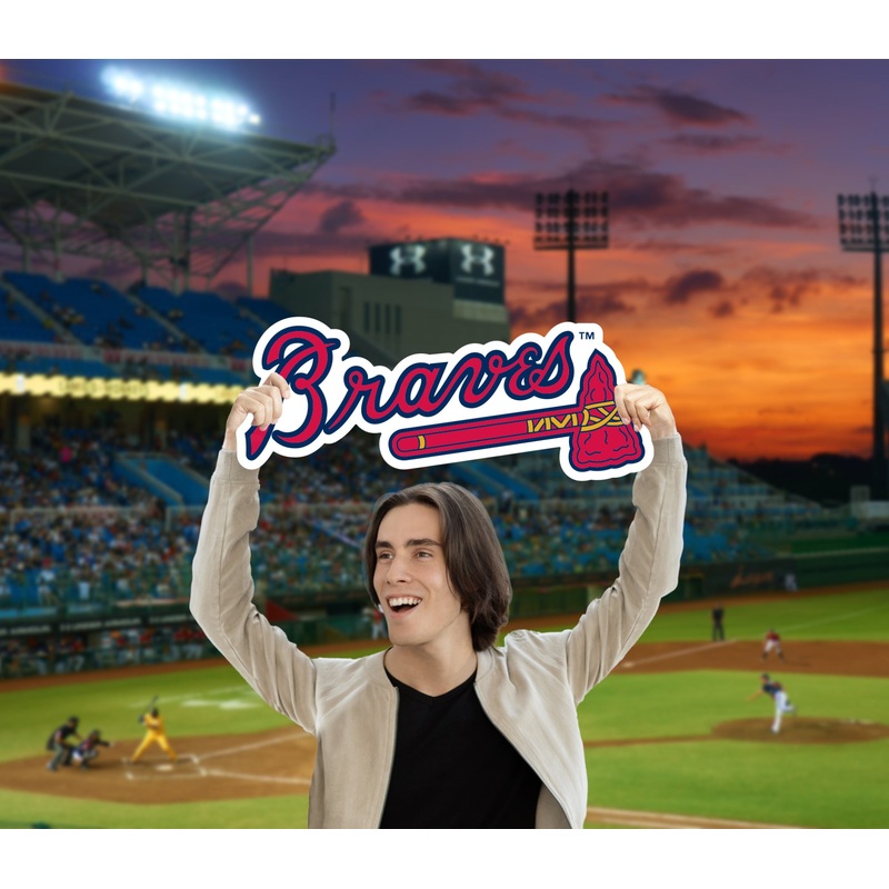 Logo – Big Head – Official MLB – Atlanta Braves – Foam Core Cutout
