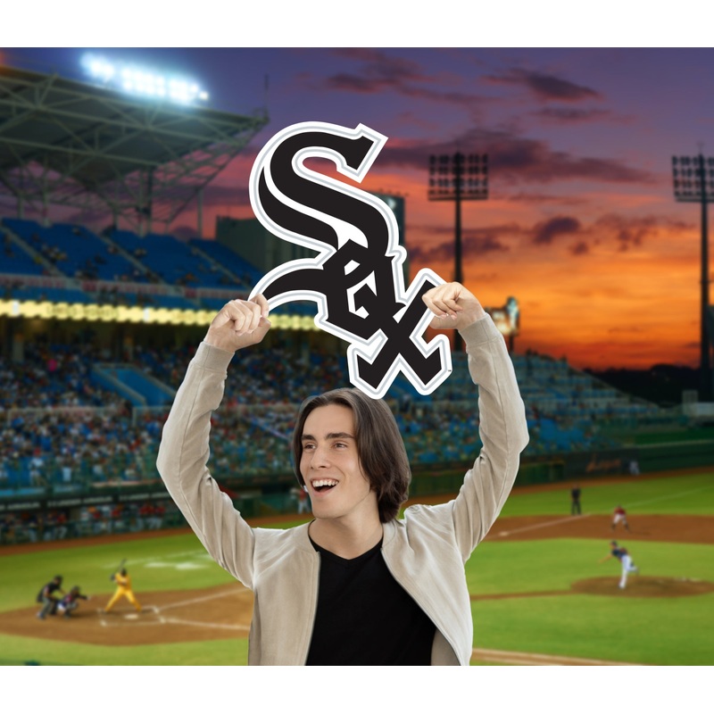 Logo – Big Head – Official MLB – Chicago White Sox – Foam Core Cutout