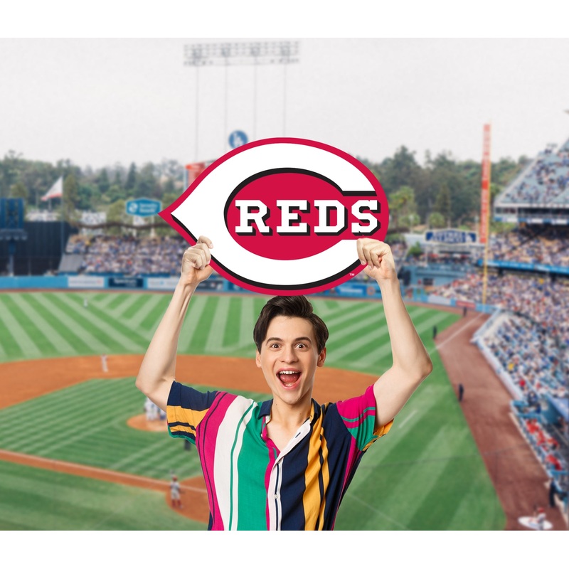 Logo – Big Head – Official MLB – Cincinnati Reds – Foam Core Cutout