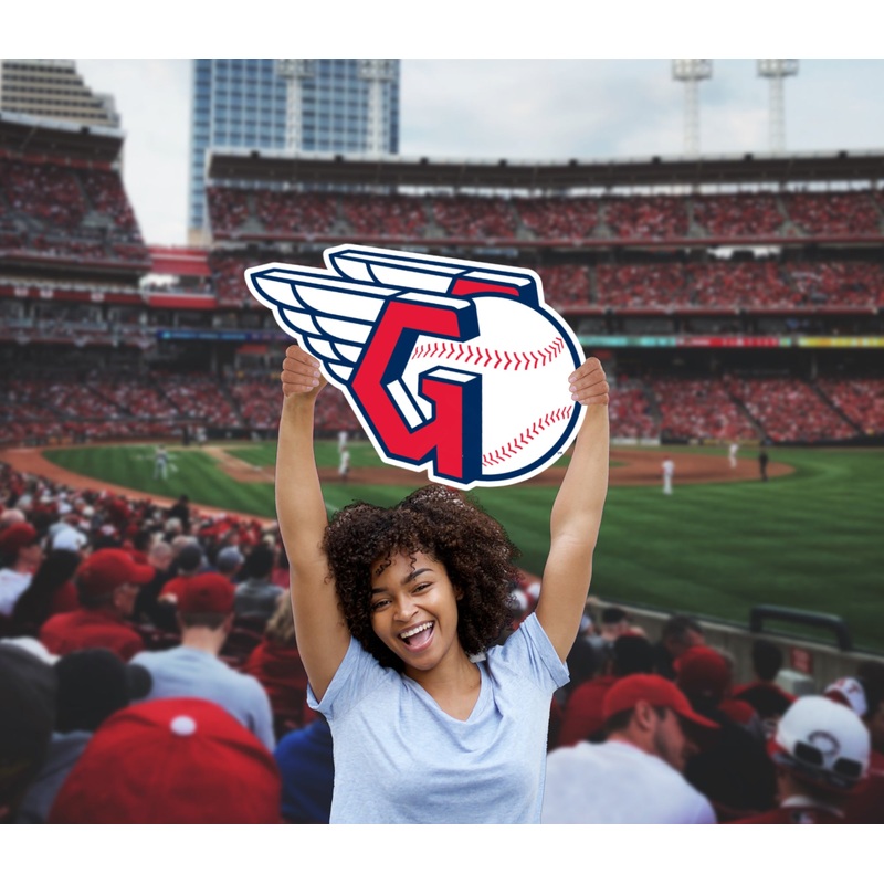 Logo – Big Head – Official MLB – Cleveland Guardians – Foam Core Cutout
