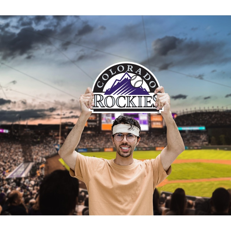 Logo – Big Head – Official MLB – Colorado Rockies – Foam Core Cutout