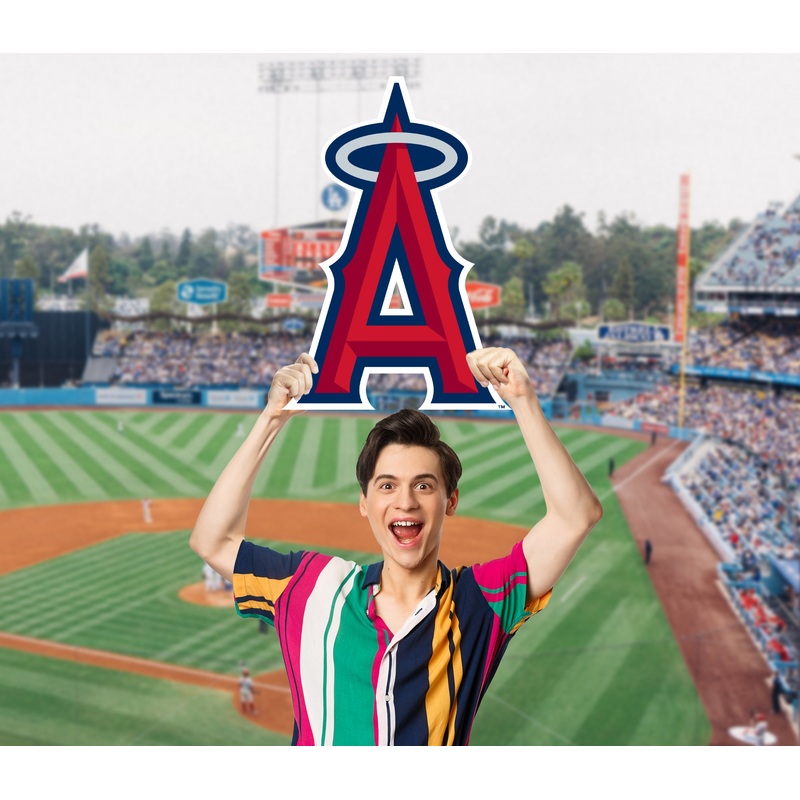 Logo – Big Head – Official MLB – Los Angeles Angels – Foam Core Cutout