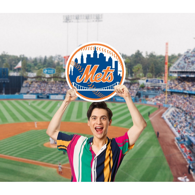 Logo – Big Head – Official MLB – New York Mets – Foam Core Cutout