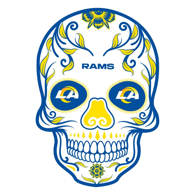 Los Angeles Rams – Sugar Skull Logo – Outdoor Floor Decal – Official NFL – Scratch Resistant Alumigraphics Grip