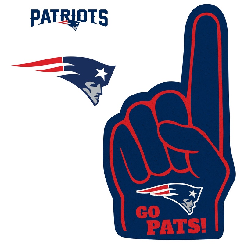 New England Patriots – RealBig Foam Finger Collection – Official NFL – Reusable Vinyl Wall Decals