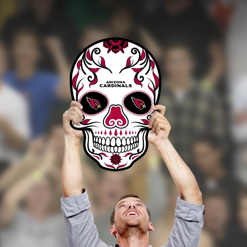Skull – Big Head – Official NFL – Arizona Cardinals – Foam Core Cutout