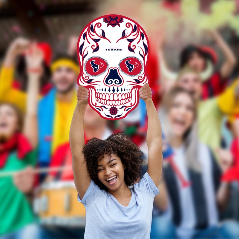 Skull – Big Head – Official NFL – Houston Texans – Foam Core Cutout